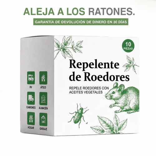 Caja de Repelente de Roedores de 10 bolsitas