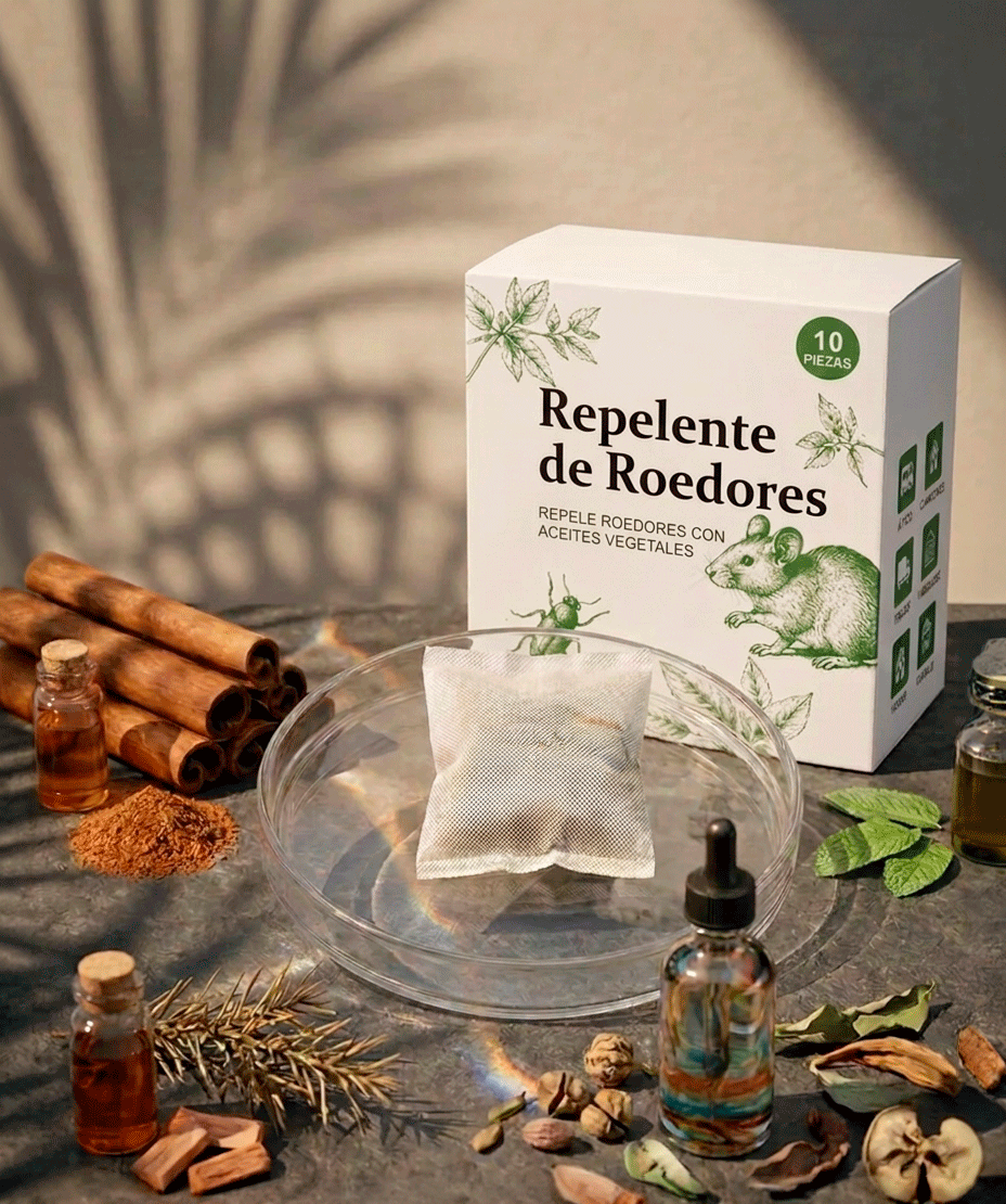 Bolsita repelente de ratones EcoRepelent con ingredientes vegetales